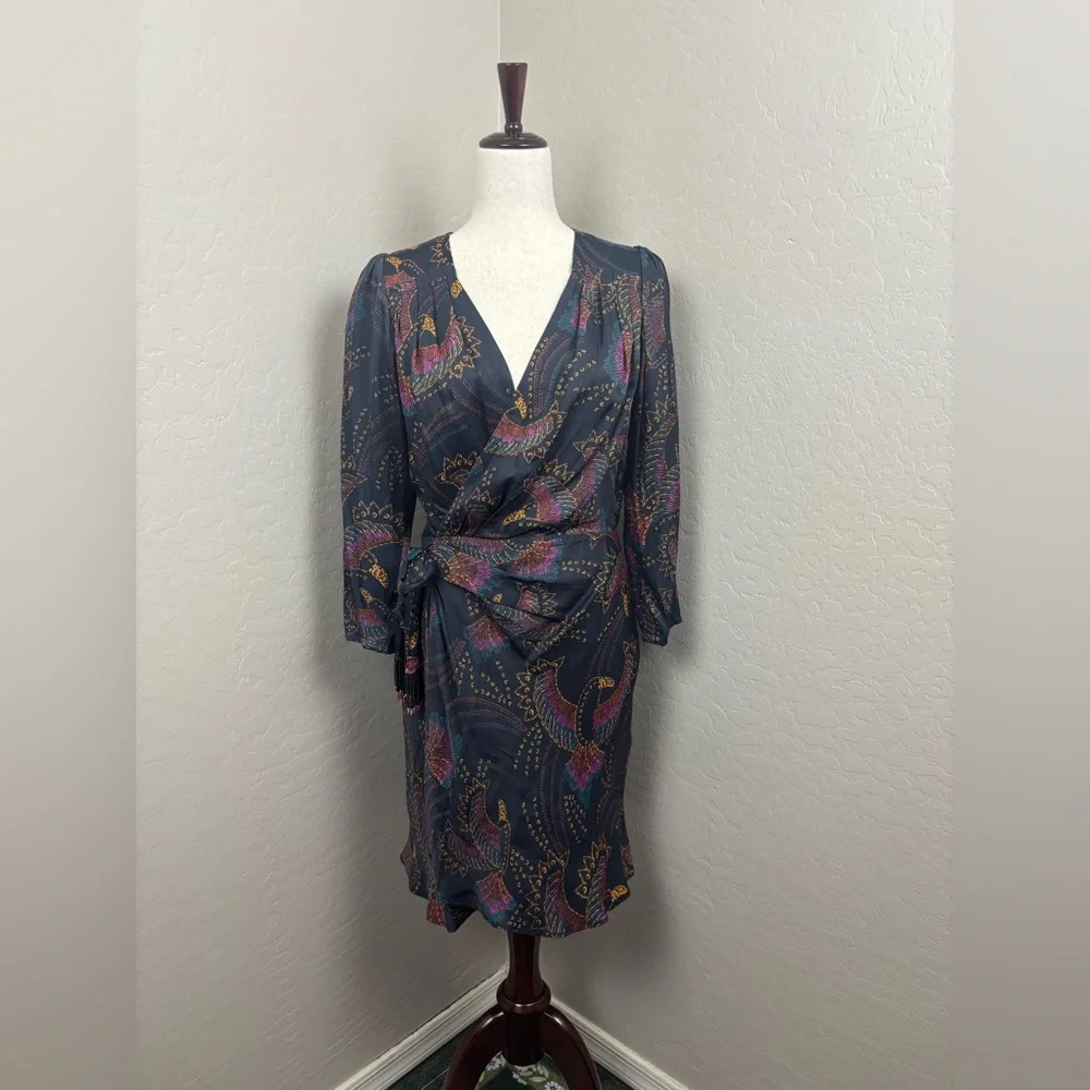 EUC - Farm Rio - Sequin‎ Toucans Mini Wrap Dress